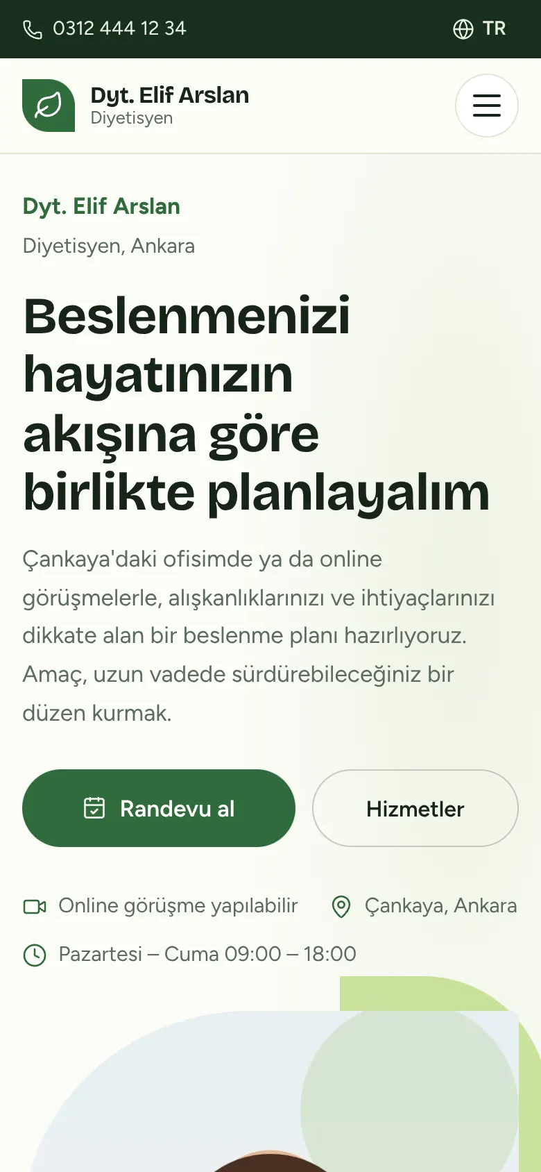 Bostan teması telefon görünümü